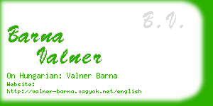 barna valner business card